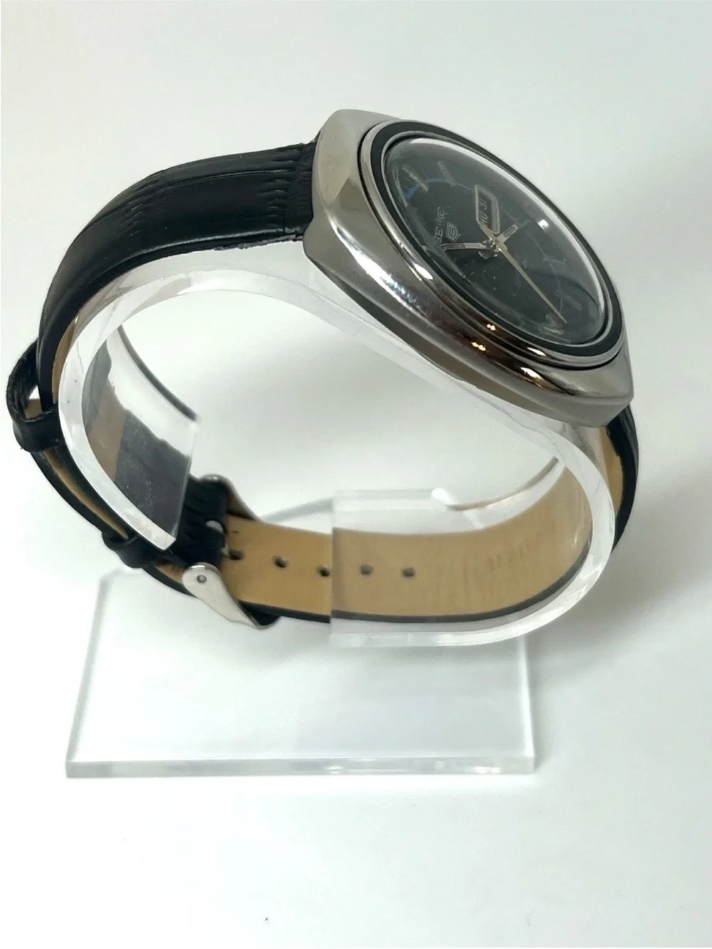 Seiko Men's Black rare Dial Automatic Sports Watch vintage